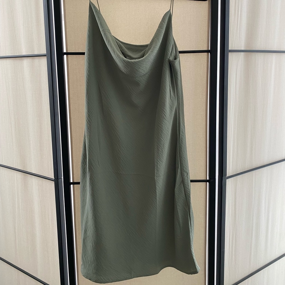 Mint green slip dress